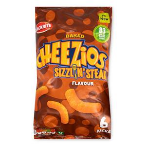 Snackrite Sizzling Steak Flavour Baked Cheezios 6x16g