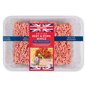 Ashfields British Beef & Pork Mince 750g