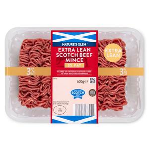 Natures Glen Extra Lean Scotch Beef Mince 600g