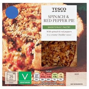 Tesco Spinach & Red Pepper Pie 200G