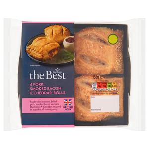 Morrisons The Best Morrisons Best Pork Bacon & Cheese Rolls