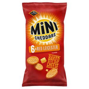 Mini Cheddars Jacobs 6 Red Leicester Flavour 6 X Pack