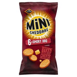 Mini Cheddars Jacobs 6 Smoky BBQ Flavour 6 X Pack