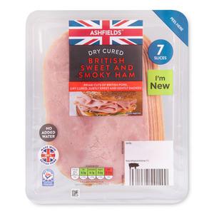 Ashfields British Dry Cured Sweet & Smoky Ham 120g