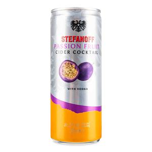 Stefanoff Passion Fruit Cider Cocktail 250ml