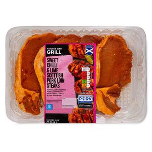 Natures Glen Sweet Chilli & Lime Scottish Pork Loin Steaks 440g