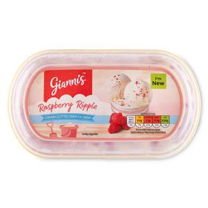 Giannis Raspberry Ripple Cornish Clotted Cream Ice Cream 950ml