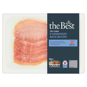 Morrisons The Best Dry Cured Unsmoked Back Bacon