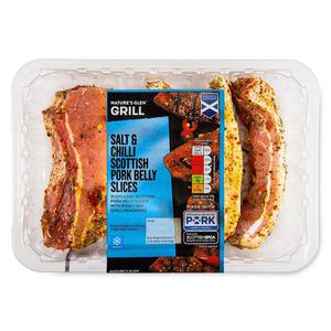 Natures Glen Salt & Chilli Scottish Pork Belly Slices 400g