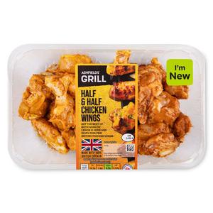 Ashfields Half & Half Lemon & Herb And Spicy Peri Peri Chicken Wings 800g