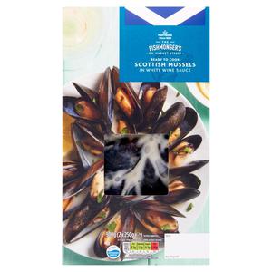 Morrisons Market St Scottish Cooked Mussels In White Wine Sauce