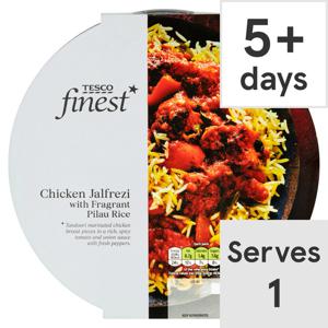 Tesco Finest Chicken Jalfrezi And Rice 450G