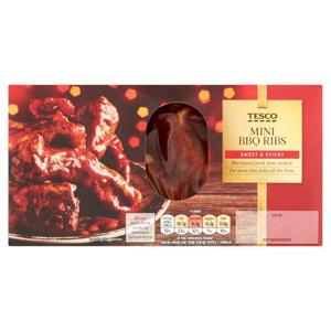 Tesco Mini Sticky Bbq Ribs 340G