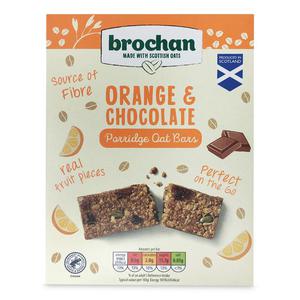 Brochan Orange & Chocolate Porridge Oat Bars 4x50g