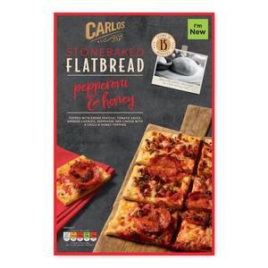 Carlos Pepperoni & Honey Pizza Stonebaked Flatbread 334g