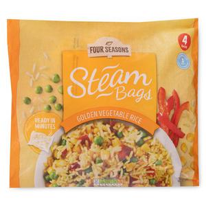 Four Seasons Golden Vegetable Rice Steam Bags 4x160g