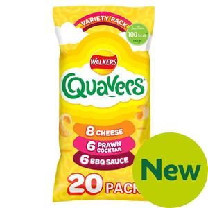 Walkers Quavers Variety Multipack Snacks Crisps