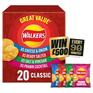 Walkers Classic Variety Multipack Crisps Box