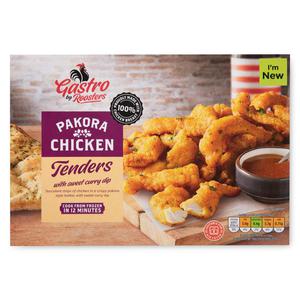 Roosters Gastro Pakora Chicken Tenders With Sweet Curry Dip 335g