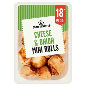 Morrisons 18 Mini Cheese & Onion Rolls