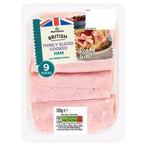 Morrisons British Thinly Sliced Cooked Ham