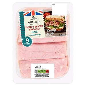 Morrisons British Thinly Sliced Smoked Ham