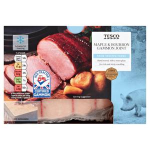 Tesco Gammon With Maple & Bourbon Glaze 800G