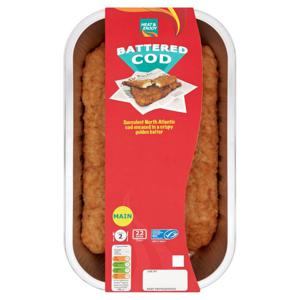 Heat & Enjoy Battered Cod 340G