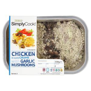 Tesco 2 Chicken Breast With Garlic Mushrooms 375G