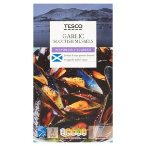 Tesco Garlic Scottish Mussels 500G