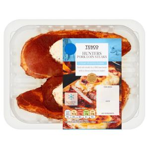 Tesco Hunters Pork Loin Steaks 340G