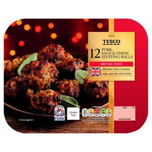 Tesco 12 British Pork Stuffing Balls 350G