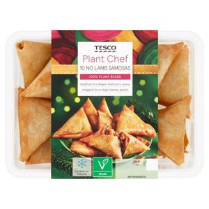 Tesco Plant Chef 10 No Lamb Samosa 200G