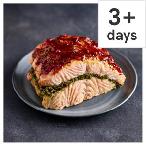 Tesco Finest Salmon Joint with Chestnut Mushroom Stuffing & Cranberry Glaze Serves 4