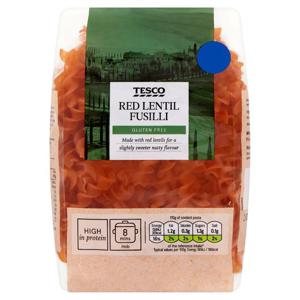 Tesco Red Lentil Fusilli Pasta Gluten Free 250G