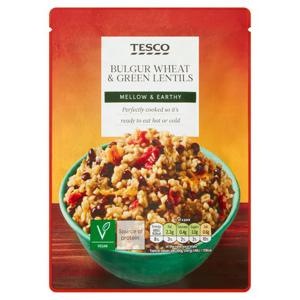 Tesco Microwave Bulgur Wheat & Green Lentils 250G