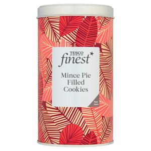 Tesco Finest Mince Pie Filled Cookies Tin 180G