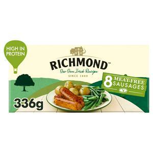 Richmond Thick Frozen Meat Free Vegan Sausages x8 320g