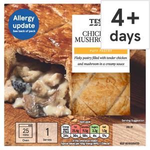 Tesco Chicken & Mushroom Puff Pastry Pie 200G