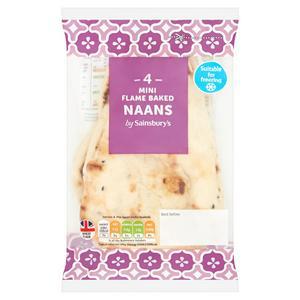 Sainsbury's Mini Plain Naan x4