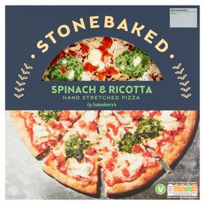 Sainsbury's Stonebaked Spinach & Ricotta Hand Stretched Pizza 290g