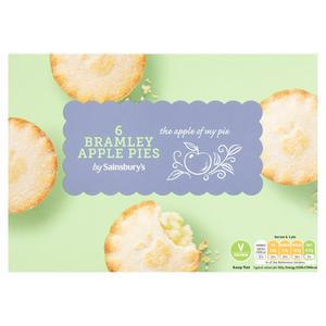 Sainsbury's Bramley Apple Pies x6 355g