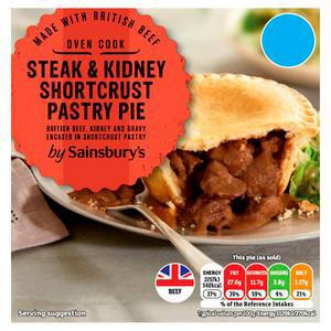 Sainsbury's Steak & Kidney Shortcrust Pastry Pie 200g