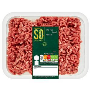 Sainsbury's 12% Fat British Beef Mince, SO Organic 500g