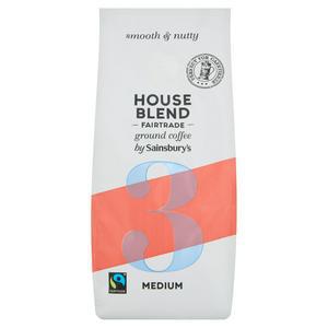 Sainsbury's Fairtrade House Blend Original Coffee, Strength 3 227g