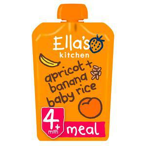 Ella's Kitchen Organic Apricot & Banana Baby Rice Baby Pouch 4+ Months 120g