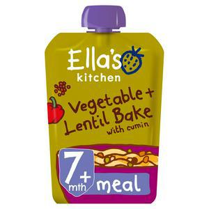 Ella's Kitchen Organic Vegetable and Lentil Bake Baby Pouch 7+ Months 130g