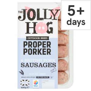 Jolly Hog 6 British Pork Sausages Gluten Free 400G