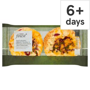 Tesco Finest Cheddar Red Onion Mini Flatbreads 295G