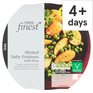 Tesco Finest Minted Baby Potatoes With Peas 325G